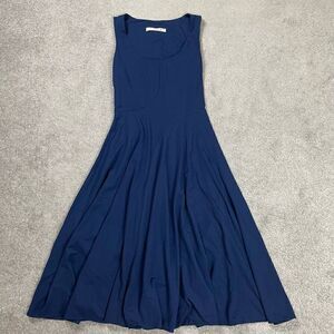 Trina Turk Dress Size Small Womens Navy Blue Scoop Neck Sleeveless Stretch NWOT